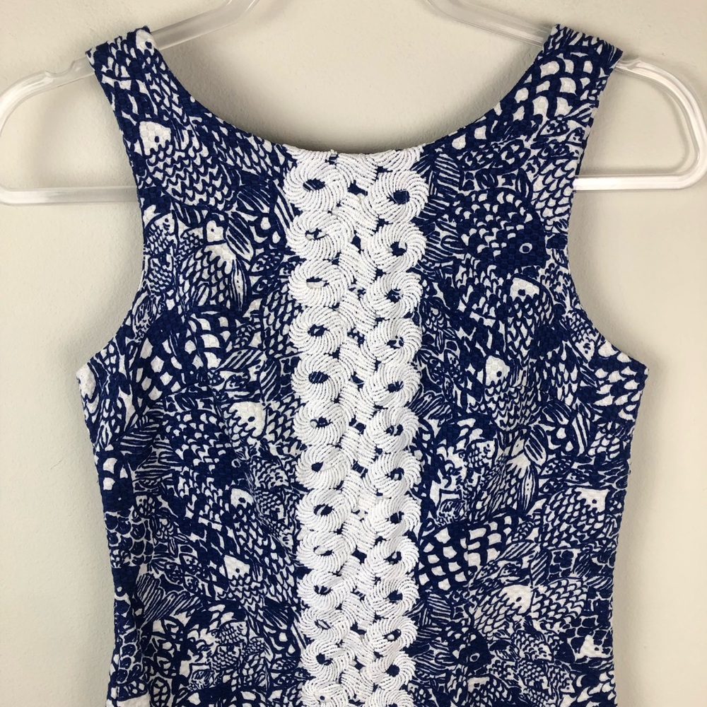 Lilly Pulitzer for Target Floral Blue and White Mini Dress - Picture 3 of 13